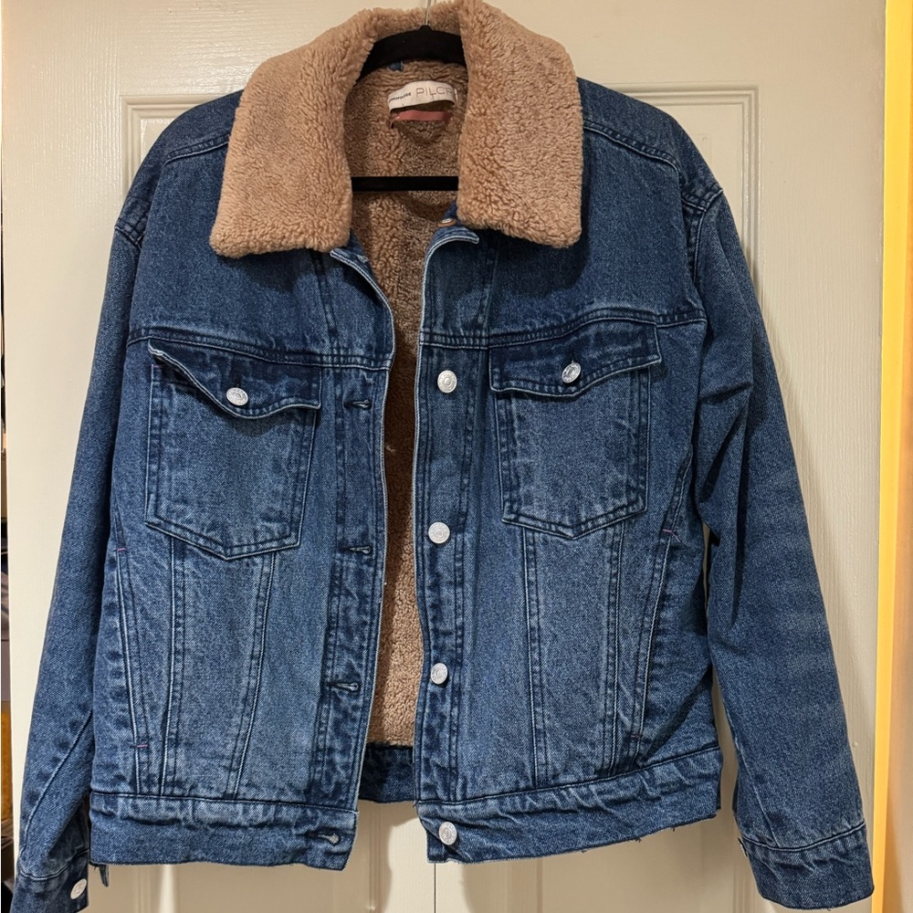 Anthropologie Pilcro Sherpa Lined Jean Jacket